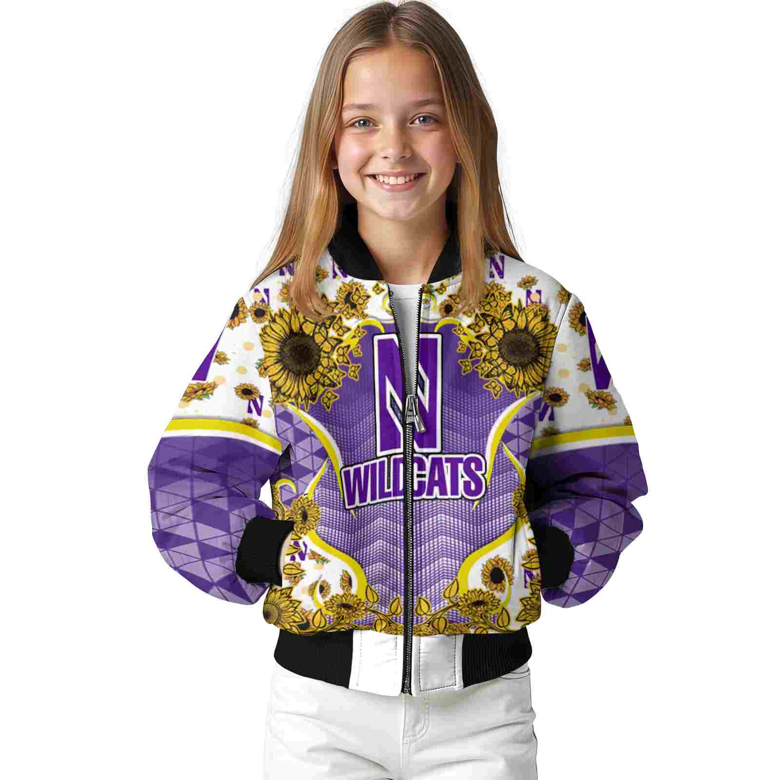 northwestern wildcats sunflower bloom purple yellow jacket top rated northwestern wildcats sunflower bloom purple yellow jacket top rated