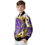 northwestern wildcats sunflower bloom purple yellow jacket best selling