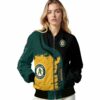 oakland athletics hexagonal pattern green black jacket latest model