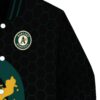 oakland athletics hexagonal pattern green black jacket premium grade