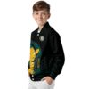 oakland athletics hexagonal pattern green black jacket trendy