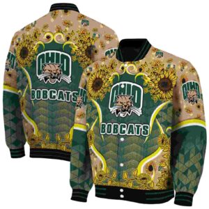 ohio bobcats sunflower bloom green yellow jacket fashion forward