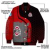 ohio state buckeyes hexagonal pattern scarlet black jacket new arrival