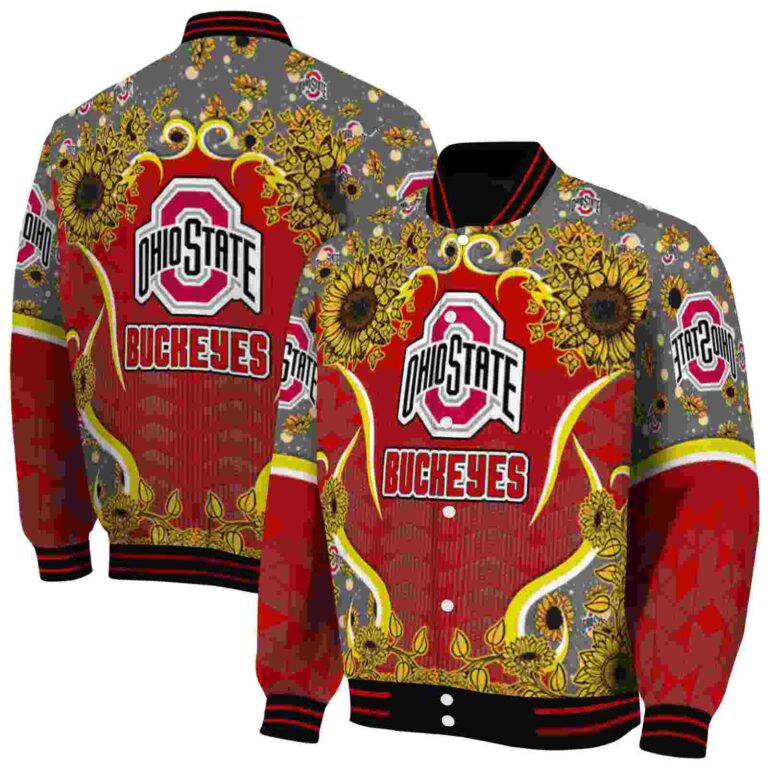ohio state buckeyes sunflower bloom scarlet yellow jacket fashion forward
