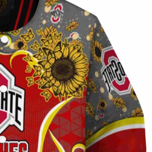 ohio state buckeyes sunflower bloom scarlet yellow jacket premium grade