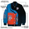 oklahoma city thunder hexagonal pattern blue black jacket new arrival