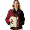 oklahoma sooners hexagonal pattern crimson black jacket latest model