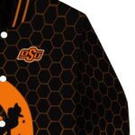 oklahoma state cowboys hexagonal pattern orange black jacket best selling