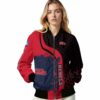 ole miss rebels hexagonal pattern red black jacket latest model