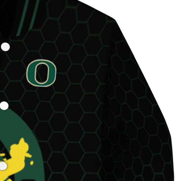 oregon ducks hexagonal pattern green black jacket premium grade