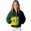 oregon ducks hexagonal pattern green black jacket top rated