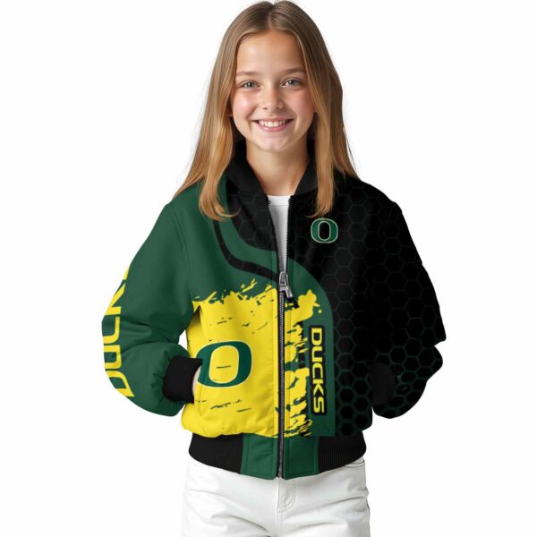 oregon ducks hexagonal pattern green black jacket top rated
