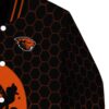 oregon state beavers hexagonal pattern orange black jacket premium grade