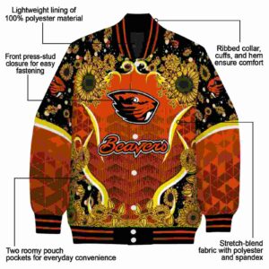 oregon state beavers sunflower bloom orange yellow jacket new arrival