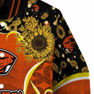 oregon state beavers sunflower bloom orange yellow jacket premium grade