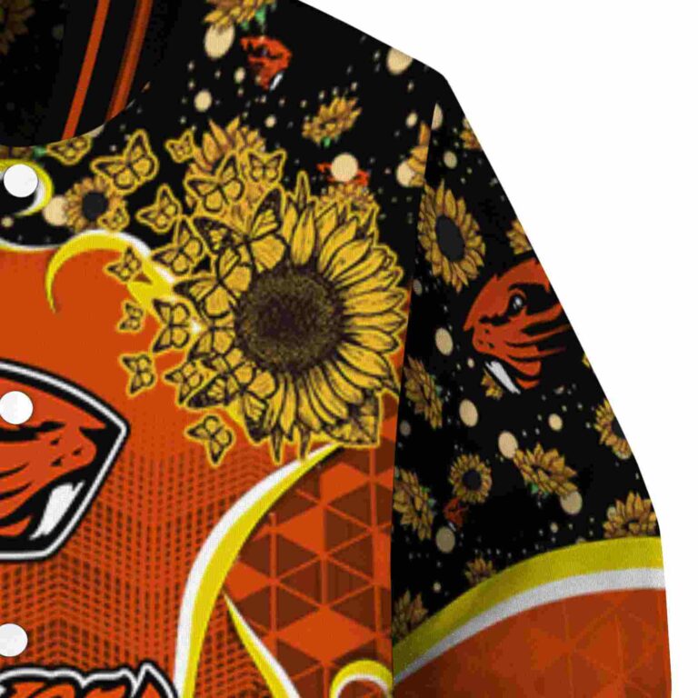 oregon state beavers sunflower bloom orange yellow jacket premium grade