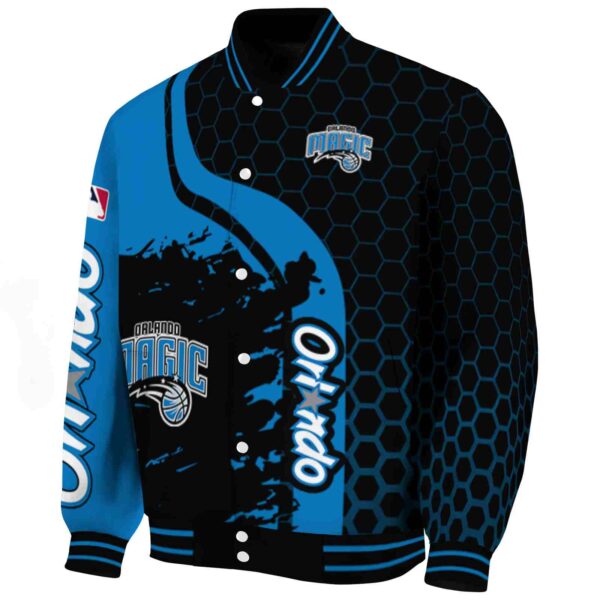 orlando magic hexagonal pattern blue black jacket best selling