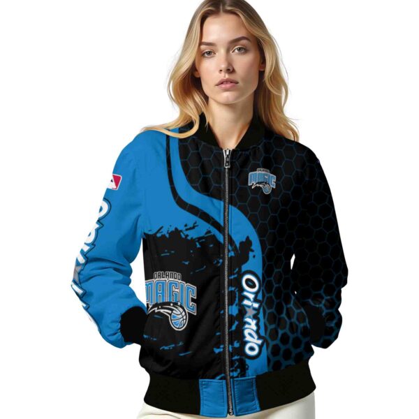 orlando magic hexagonal pattern blue black jacket latest model