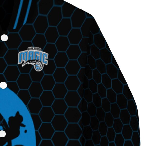 orlando magic hexagonal pattern blue black jacket premium grade