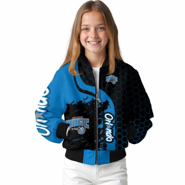 orlando magic hexagonal pattern blue black jacket top rated