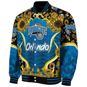 orlando magic sunflower bloom blue yellow jacket best selling