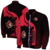 ottawa senators hexagonal pattern red black jacket fashion forward