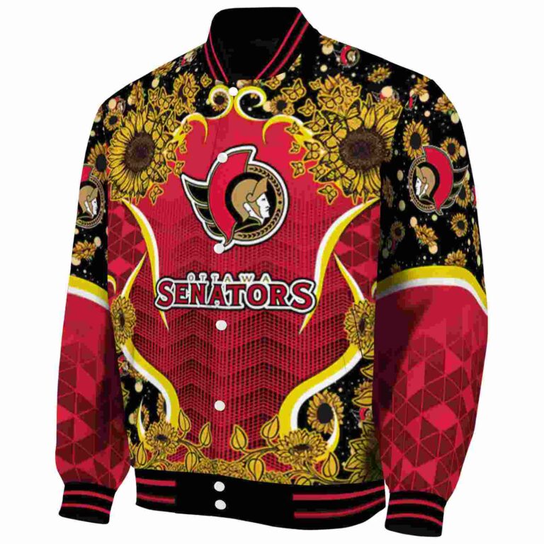 ottawa senators sunflower bloom red yellow jacket best selling