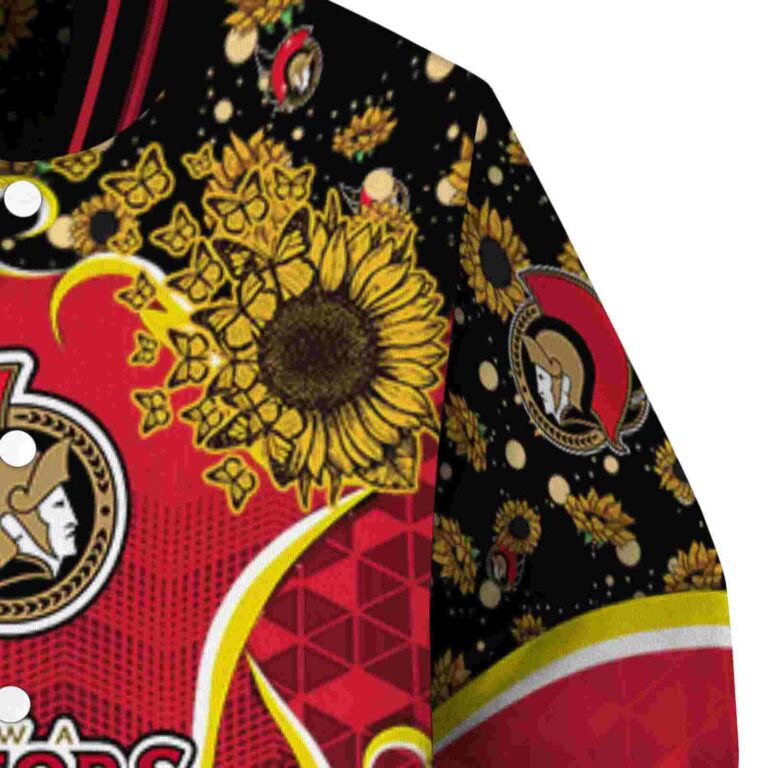 ottawa senators sunflower bloom red yellow jacket premium grade