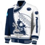 penn state nittany lions baseball stitching white jacket best selling