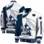 penn state nittany lions baseball stitching white jacket best selling