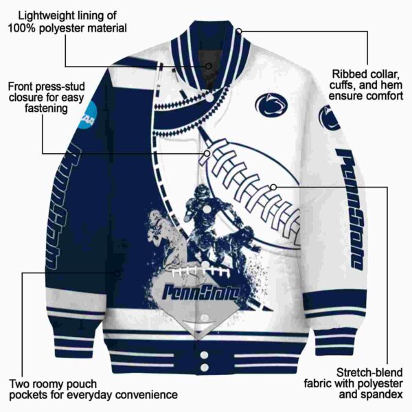 penn state nittany lions baseball stitching white jacket new arrival