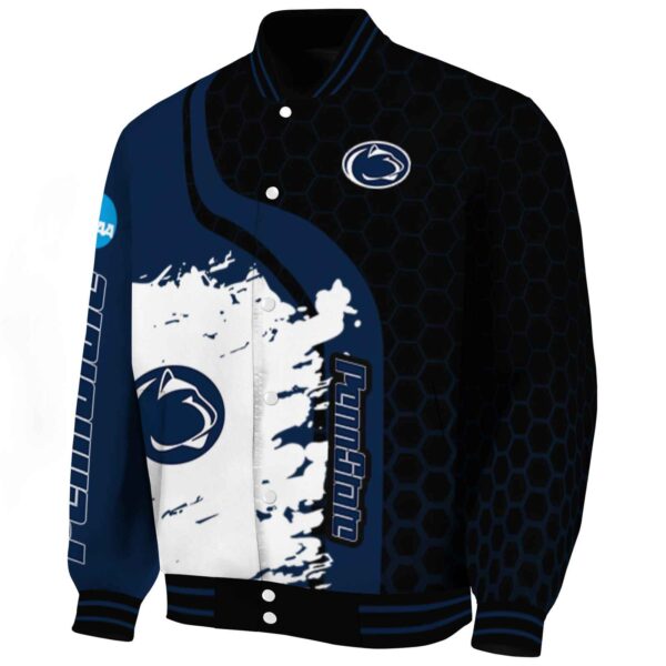 penn state nittany lions hexagonal pattern blue black jacket best selling
