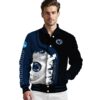 penn state nittany lions hexagonal pattern blue black jacket high quality