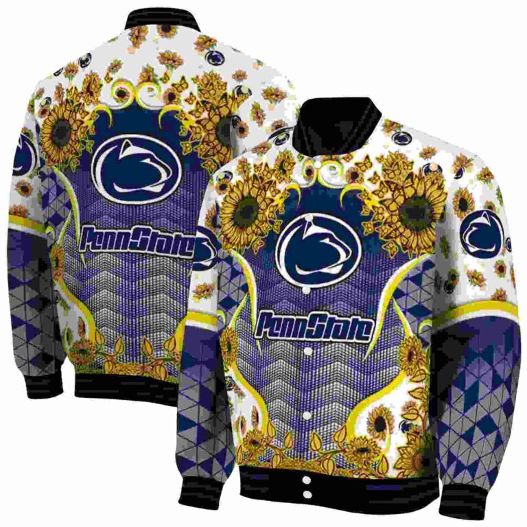 penn state nittany lions sunflower bloom blue yellow jacket fashion forward