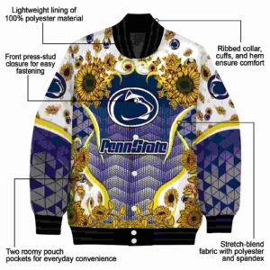 penn state nittany lions sunflower bloom blue yellow jacket new arrival