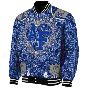 personalized air force falcons heart explosion blue jacket best selling