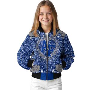 personalized air force falcons heart explosion blue jacket top rated