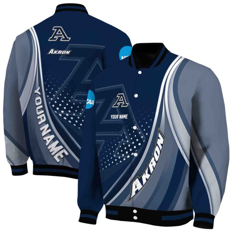 personalized akron zips wave patterns blue jacket fashion forward