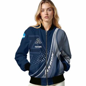 personalized akron zips wave patterns blue jacket latest model