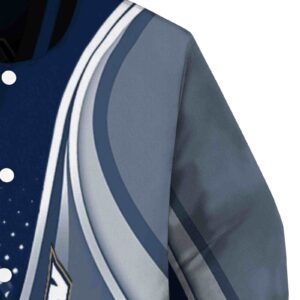 personalized akron zips wave patterns blue jacket premium grade