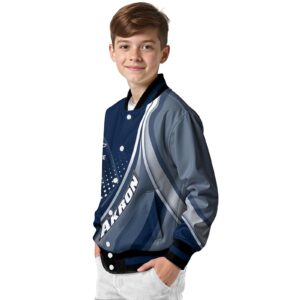 personalized akron zips wave patterns blue jacket trendy