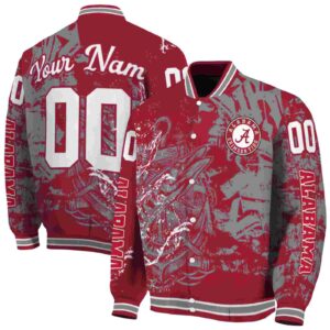 personalized alabama crimson tide fishing art crimson jacket fashion forward