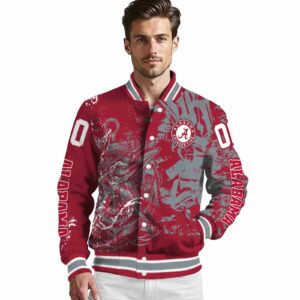 personalized alabama crimson tide fishing art crimson jacket high quality