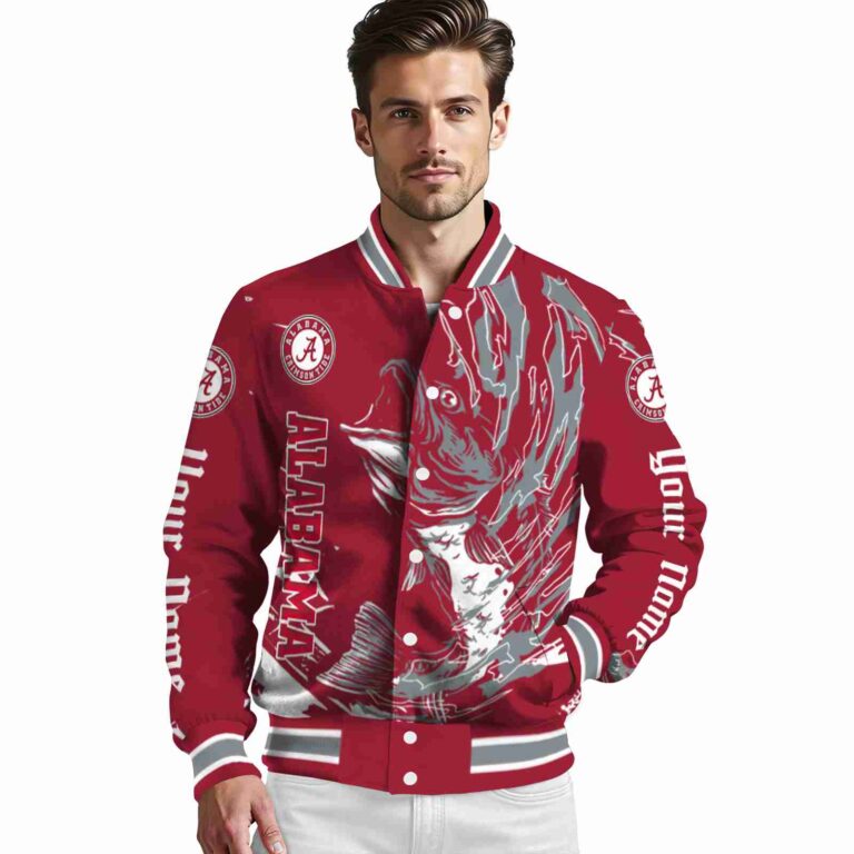 personalized alabama crimson tide fishing passion crimson white jacket high quality