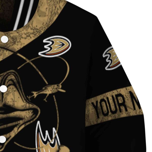 personalized anaheim ducks fishing rod black jacket premium grade