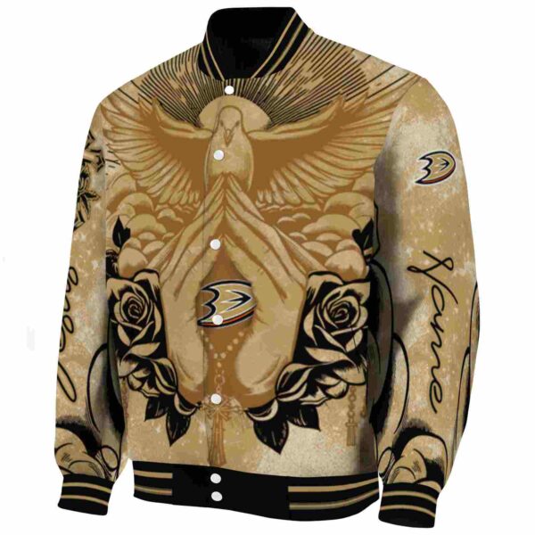 personalized anaheim ducks praying hands gold jacket best selling