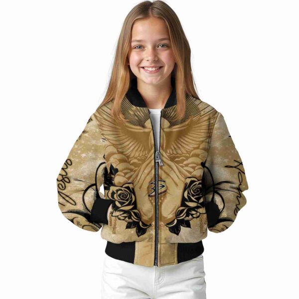 personalized anaheim ducks praying hands gold jacket top rated