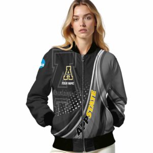 personalized appalachian state mountaineers wave patterns black jacket latest model