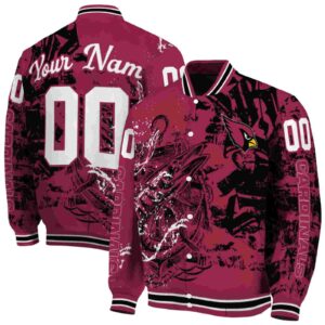 personalized arizona cardinals fishing art red jacket fashion forward