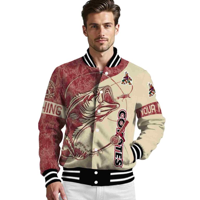 personalized arizona coyotes fishing rod sand jacket high quality